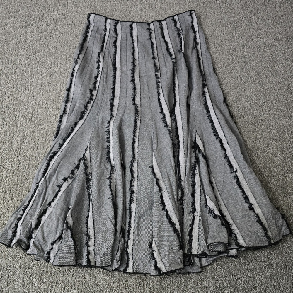 Maakif Mocki 10 Deconstructed Maxi Skirt Raw Edge Striped Fairy Grunge Lagenlook